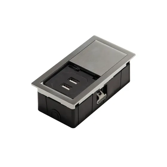 Lanesto Slide solo USB-A+C, Rvs-look
