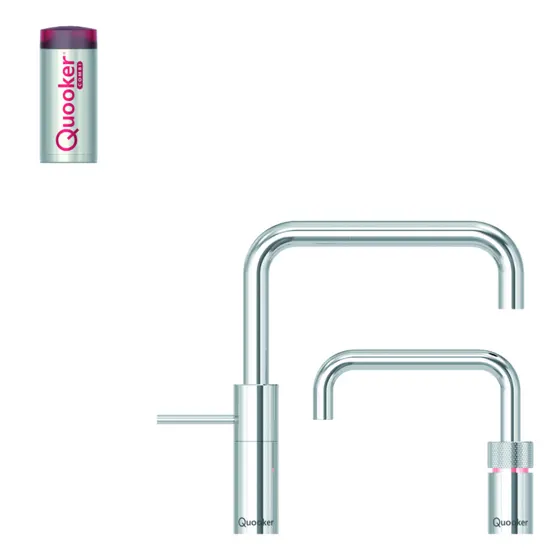 Quooker TWINTAPS Nordic Square + Combi 2.2 Elektrisch