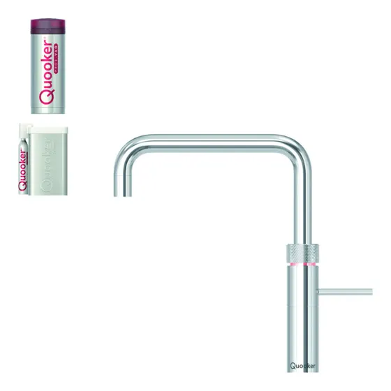 Quooker Fusion Square + Pro3 + Cube, Chroom