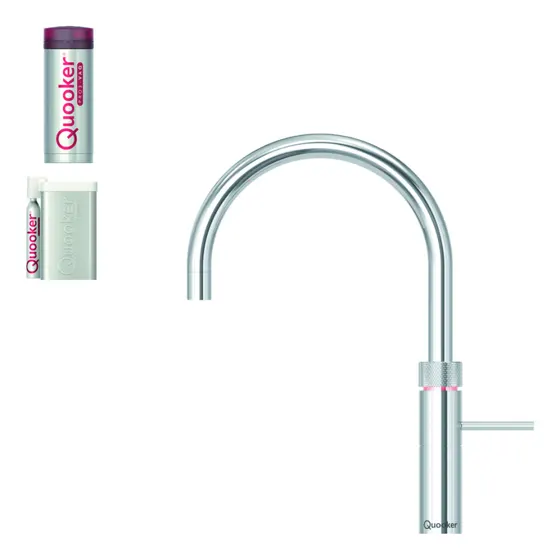 Quooker Fusion Round + Pro3 + Cube, Chroom