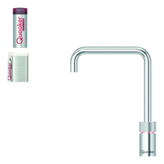 Quooker Nordic Square + Pro 3 & Cube, Chroom
