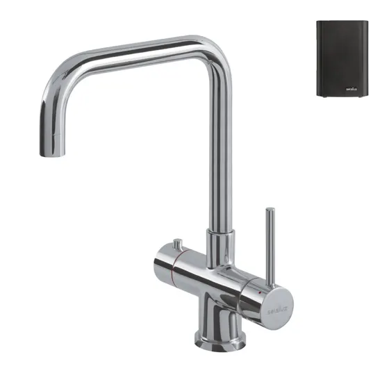 Selsiuz Push & Turn Haaks Plug & Play, Chrome & Boiler Single
