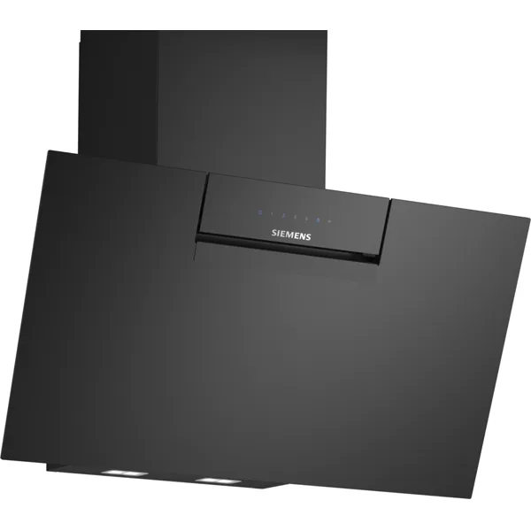 Siemens iQ300 schuine wandschouwkap 80 cm, zwart glas