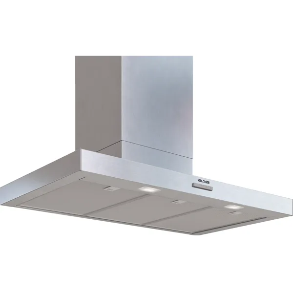 Siemens iQ300 wandschouwkap 90 cm, blokmodel, metaal-look